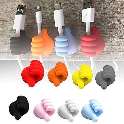 5Pcs Send Randomly Silicone TDhumb Shaped Wall Hook Self