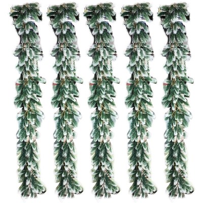 180CM Artificial Plants Christmas Garland Wreath Xmas Home P