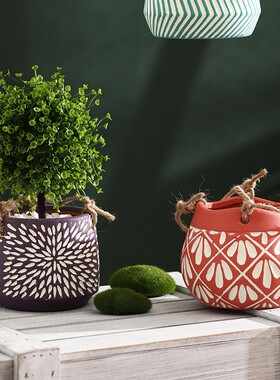 吊盆花盆悬挂式多肉花盆个性绿萝吊篮盆栽吊兰吸水盆绿植阳台种花