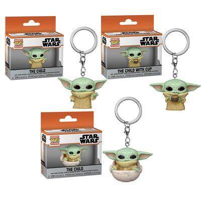 FUNKO PO星球大战 周边尤达飞船款钥匙扣 尤达水杯钥匙扣Yoda