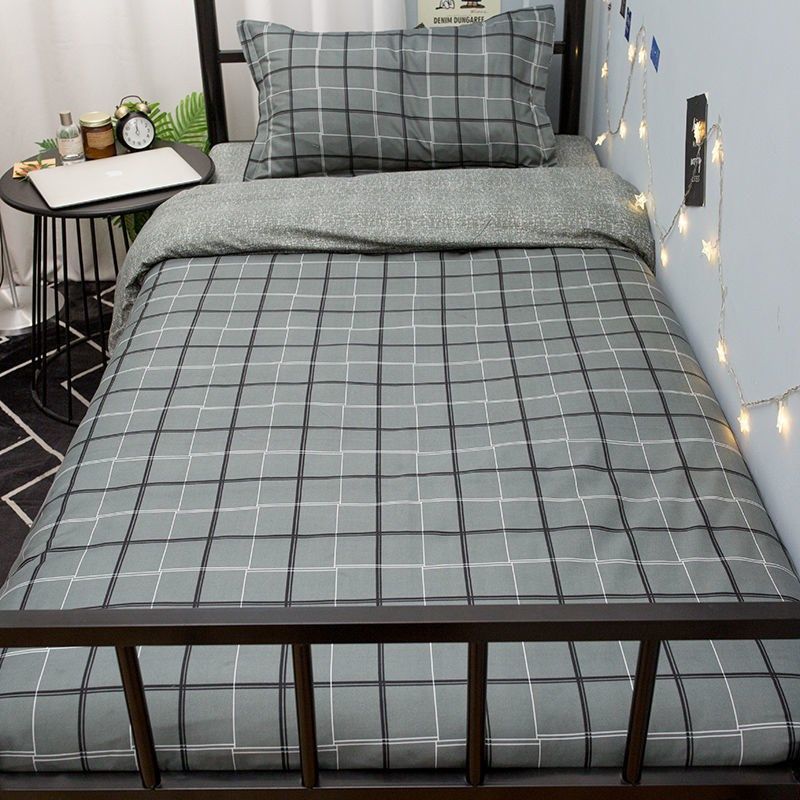 简约上下铺床单被套三件套宿舍单人夏季寝室网红款男生床上四件套,床上用品,学生床品套件,淘宝优惠券,粉丝福利购,淘宝优惠卷