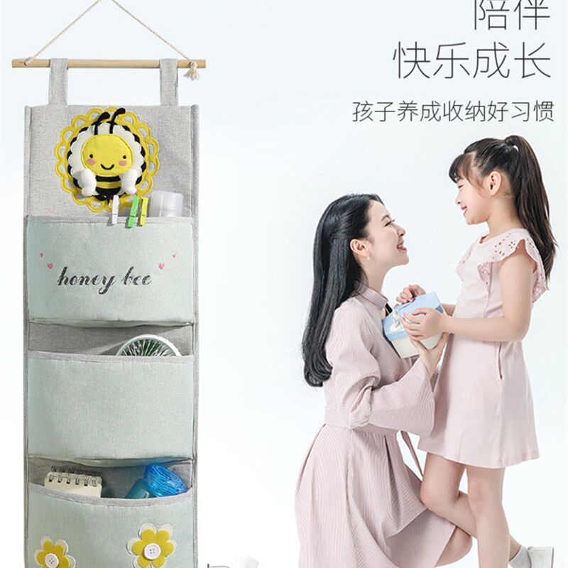 速发挂墙收纳袋挂袋墙挂式大容量置物架布艺门后墙上收纳挂袋壁挂