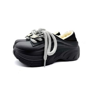 秋冬大头厚底增高情侣棉拖鞋男女外穿老爹鞋雪地靴加绒保暖棉鞋潮