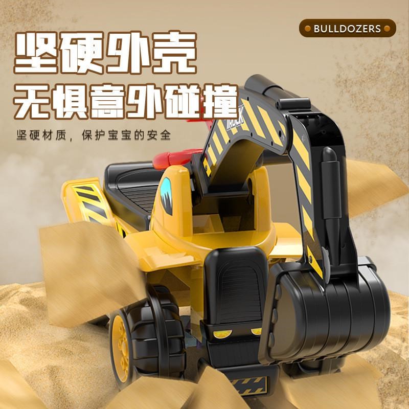 超大号工程车可坐人挖掘机挖土机可骑可滑行儿童玩具宝宝户外玩沙