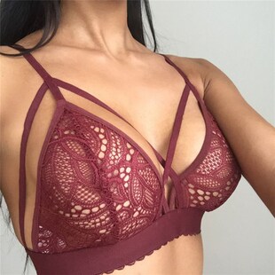 Triangle Lace Floral 网红Summer Sout Sexy Bra Lingerie Women