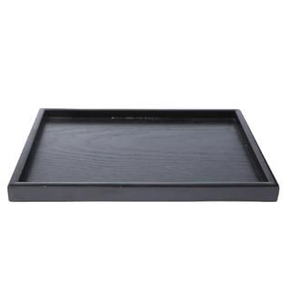 日式 黑色木质托盘长方形实木盘子餐盘端菜盘茶盘水杯托盘复古饭店