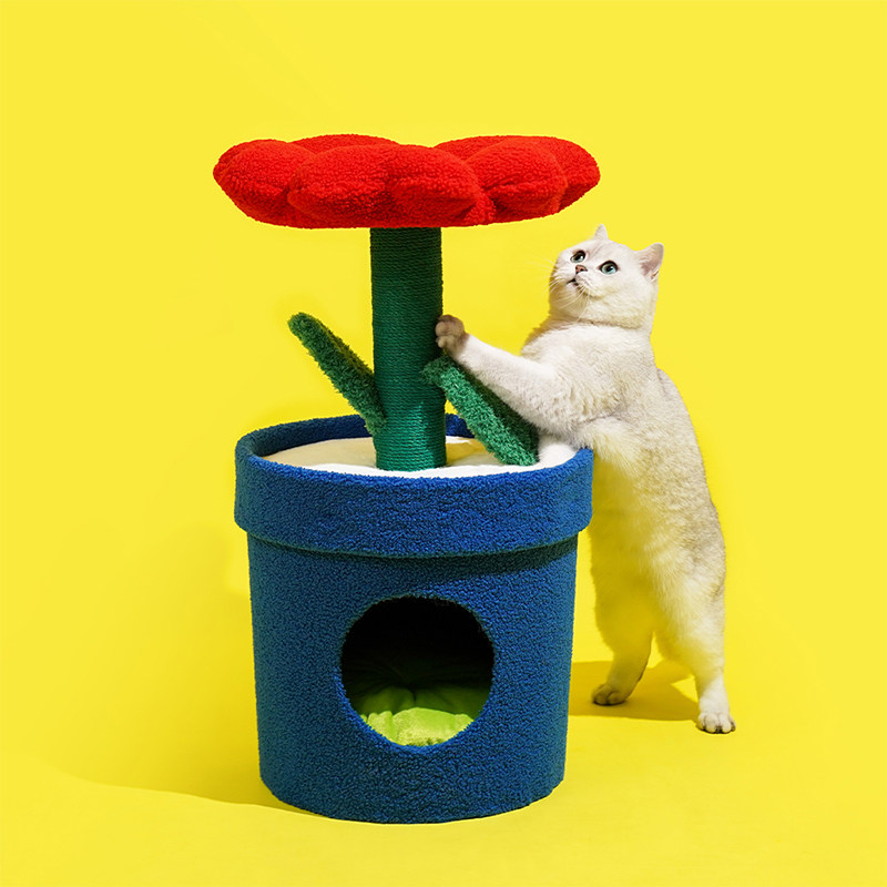 zeze有钱花盆栽猫窝保暖猫咪屋全封闭摆件抓柱一体四季通用宠物窝属于什么档次？