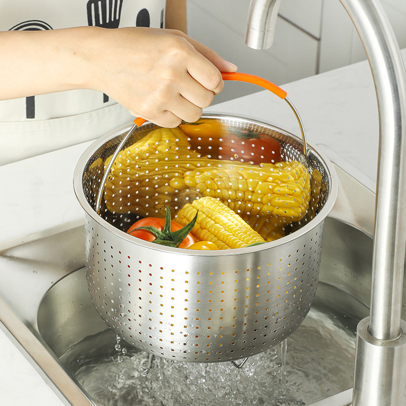 304不b锈钢蒸笼屉电饭锅通用蒸格漏筛沥水隔水蒸架蒸盘蒸米饭神器