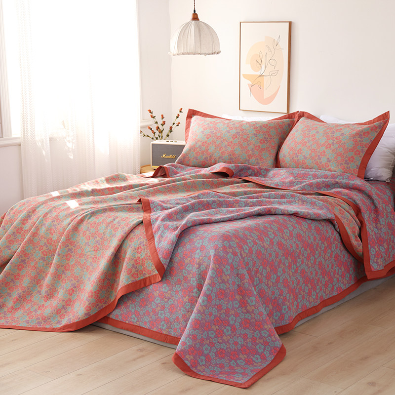 纱布床盖毯三件套夏季薄款可铺可盖全棉毛巾被午睡毯沙发毯子,床上用品,休闲毯/毛毯/绒毯,淘宝优惠券,粉丝福利购,淘宝优惠卷