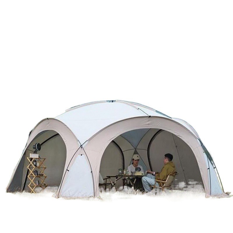 蒙古包穹顶天幕球形帐篷户外防A晒露营大空间防风防雨遮阳棚黑胶