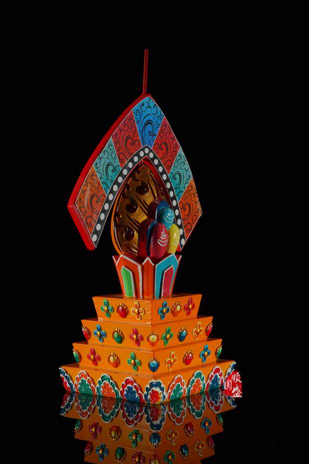 黄财神朵玛 树脂 彩绘 藏传家用密宗供品 密宗供品 佛供品
