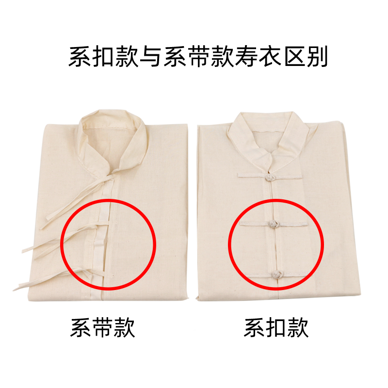 老人家寿衣 男全套寿衣冲喜寿衣 纯棉布七件套装去世衣服殡葬用 商业/办公家具 骨灰盒 原图主图