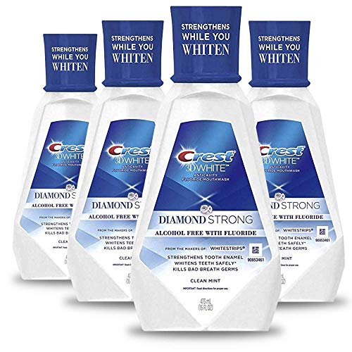 速发Crest 3D White Diamond Strong Mouthwash  Alcohol free  F