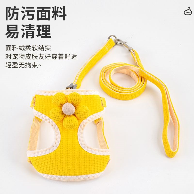 狗狗牵引绳背心式胸背带比熊泰迪溜G狗绳小型犬防挣脱拴狗绳子