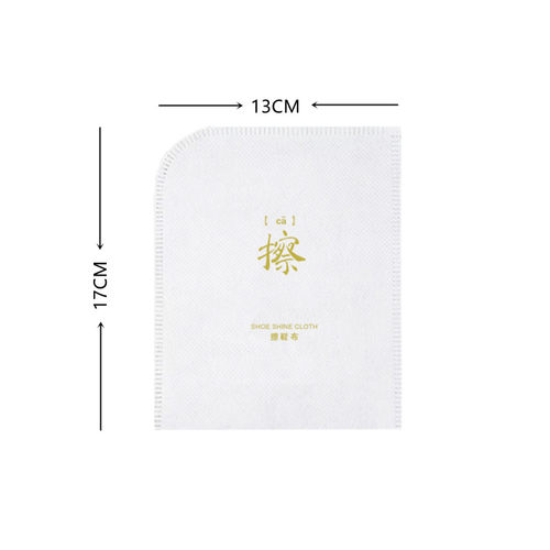 现货一次性擦鞋布酒店专s用独立包装加大水洗半圆式宾馆客房用品