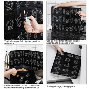 Screens Baf Foldable Splatter Gas Stove Kitchen Aluminum for