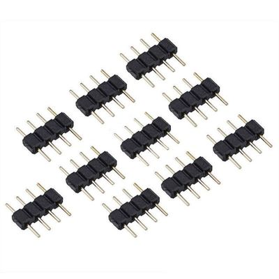 速发30sets/lot 4 Pin Needle Male Type 4pin RGB Connector 4pi