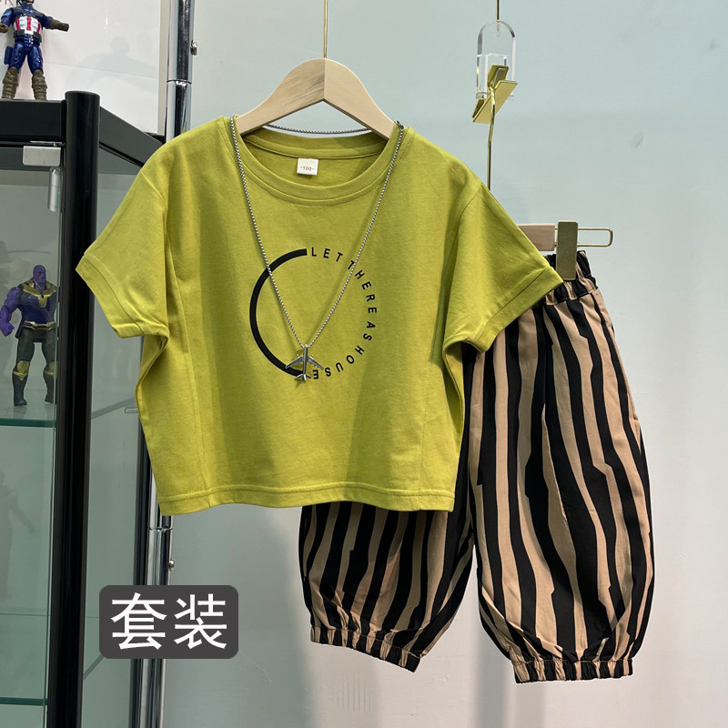 新品儿童夏装套装j男童夏季衣服4小童韩系夏款宝宝两件套洋气一两