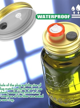 NEW 6pcs Liquid Culture Lids - Autoclavable Rejular Mouth Ja