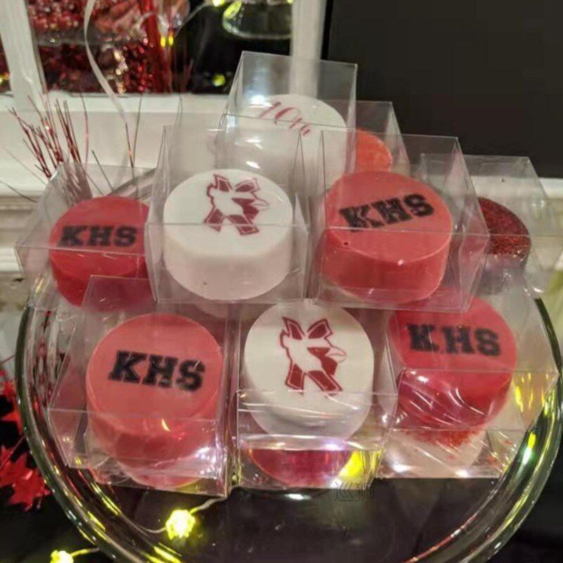 25/50/100 Clear Single Macaron Boxes Chocolate Covered Oreo