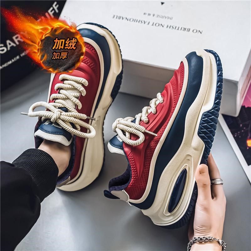 棉鞋男新款冬季学生休闲运动潮流加绒加厚保暖厚底增高男士老爹鞋,流行男鞋,老爹鞋,淘宝优惠券,粉丝福利购,淘宝优惠卷