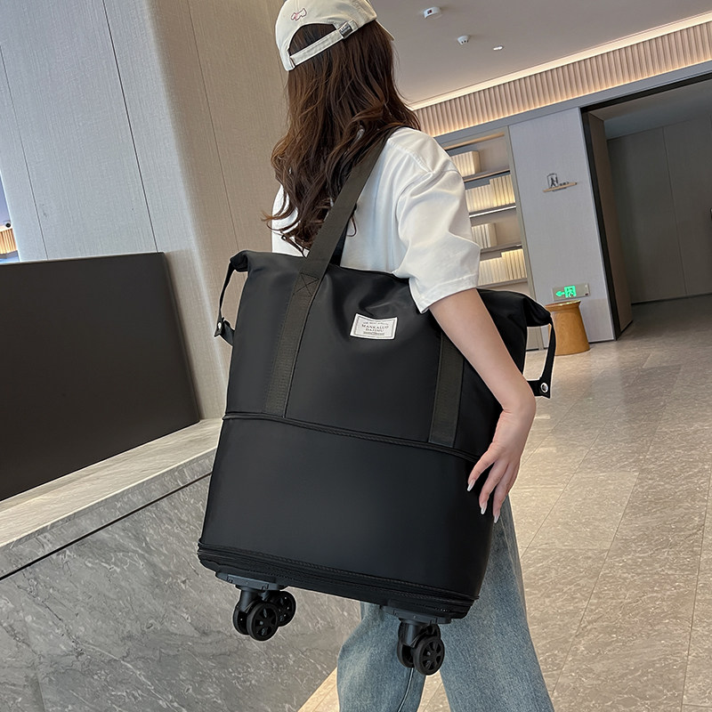 长途旅行包大容量背拉两用滑轮折叠收纳包大号超大揹包女外出旅游