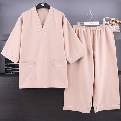 汗蒸服7分裤袖男士浴服足浴按摩洗H浴中心桑拿服新款宽松睡衣