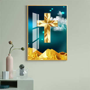 壁装饰画水晶玻璃家居单张走廊版挂画瓷画玄关餐厅面客厅过道晶横