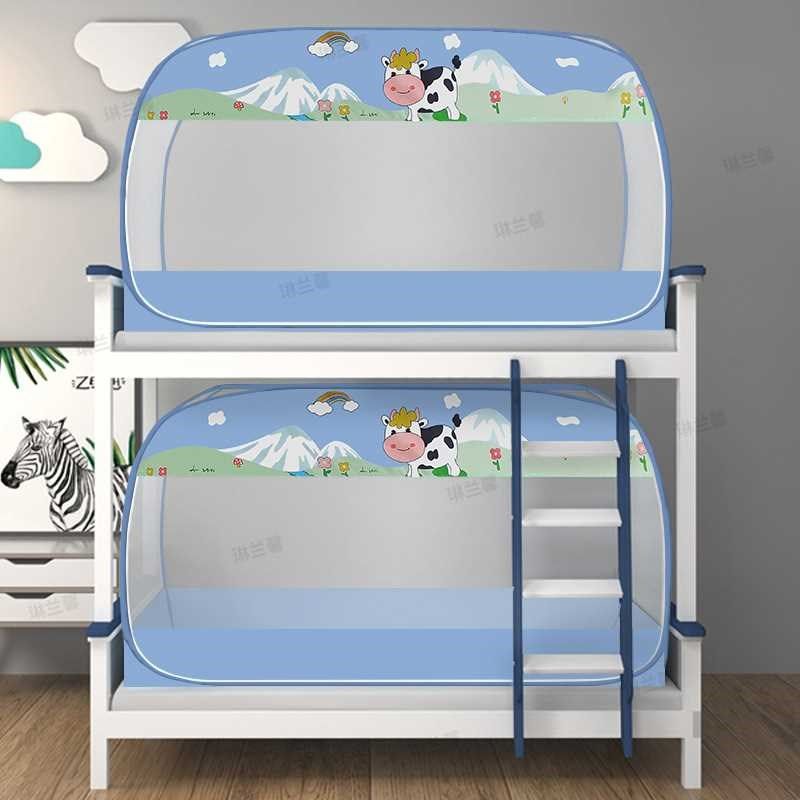 蚊帐学生宿舍单人免安装蒙古包纹帐0.9米上下床子母床双层床防摔,床上用品,蚊帐,淘宝优惠券,粉丝福利购,淘宝优惠卷