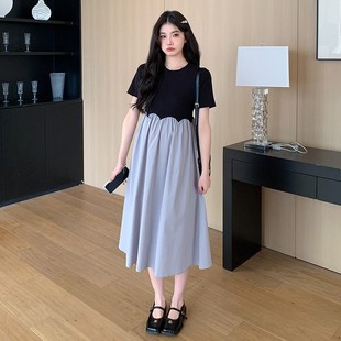 孕妇夏装连衣裙2024新款夏季遮肚子高级感超好看裙子小个子中长款
