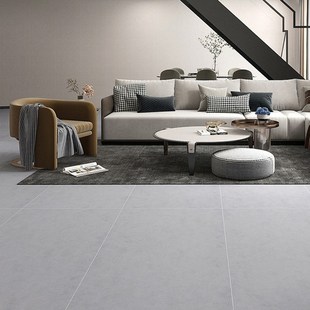 侘寂风素色75*150微水泥瓷砖60x120客餐厅地砖柔光奶油奶白地板砖