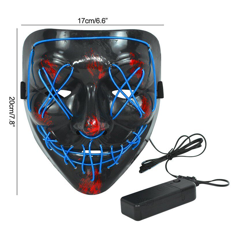 Cosmask Halloween Party Led Mask Masque Masquerade Neon Ligh