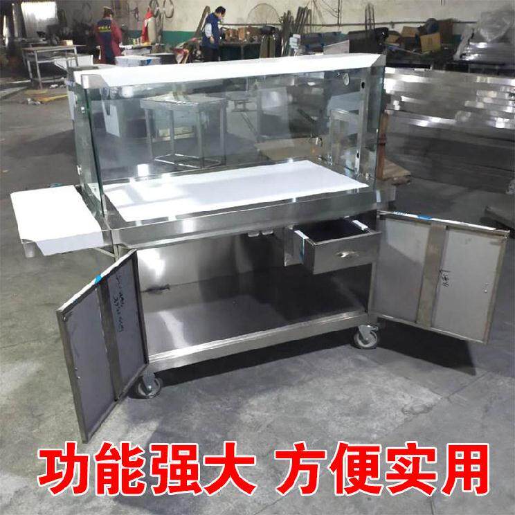 早餐车卤菜熟食摆摊车商用流动车加厚型工作台早餐早点车卖早餐
