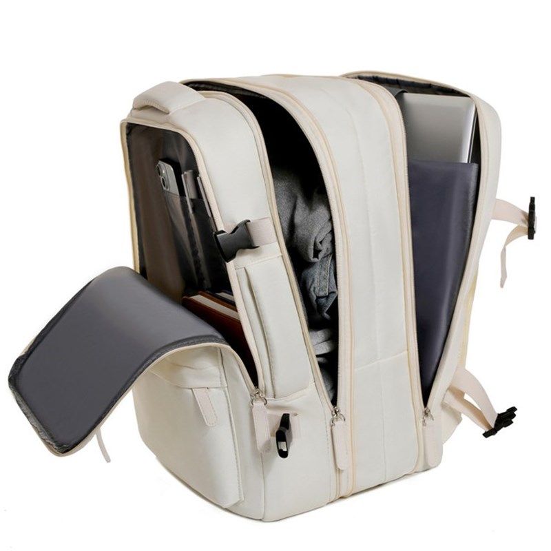 大容量双肩包男士商务出差行李包电脑包女多层旅游背包学生书包