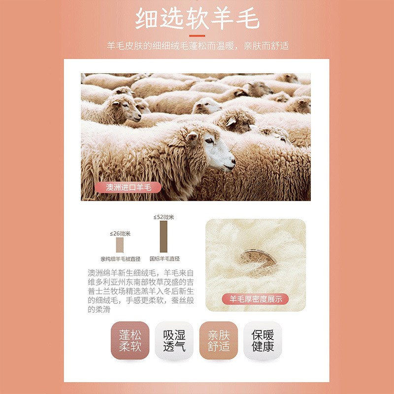XXP4a纯澳洲羊毛床垫软垫冬季加厚家用单人冬天保暖羊羔绒毯子垫