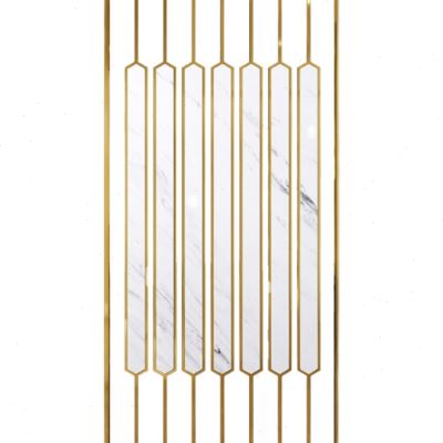 厂促满焊不锈钢屏风现代简约x玫瑰金镂空花格入户玄关金属隔断来