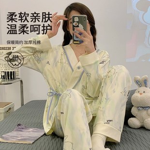 月子服冬季产后孕妇睡衣秋冬款产妇哺乳家居服春秋加厚可外穿