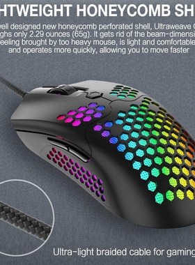 RGB Lightweight Gaming Mouse 12000DPI Optical Sensor with Li