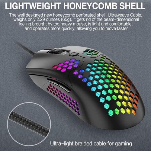 RGB Lightweight Gaming Mouse 12000DPI Optical Sensor with Li