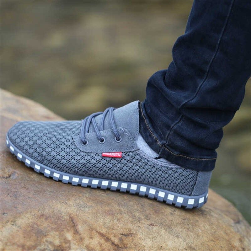 夏季网鞋男透气防臭网面鞋子男运动软休闲鞋底轻便大码男鞋一脚蹬