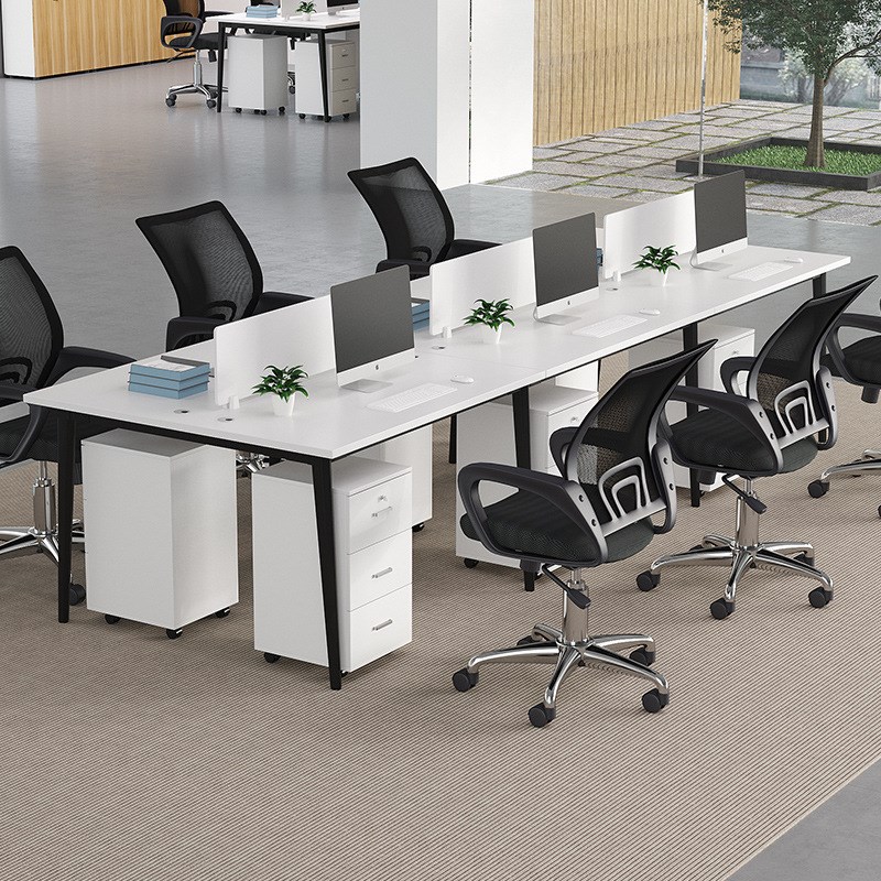 职员办公桌4人位员工工作桌6人位屏风卡座简约现代办公桌椅组合
