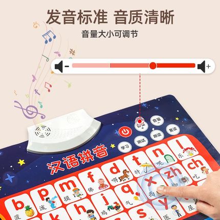 汉语拼音字母表26个墙贴数字有声早教挂图点读发声书学习识字音标
