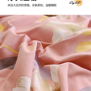 1米8x2米四件套全棉磨毛180x200x230x229加厚纯棉被套2x2.2米床笠