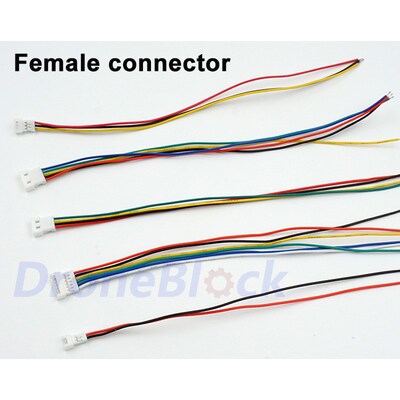 20PCS 1.25mm pitch pigtail male and female cable wire connec