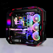 水冷全铝钢E化玻璃异型大机箱磁动力抖音支 07分体式 直销炽果