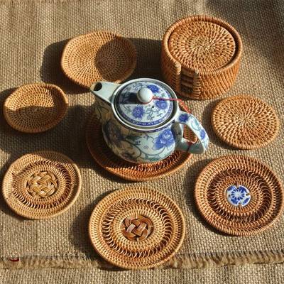 新品Placemat Pad Coasters Kitchen Table Mats rattan coaster