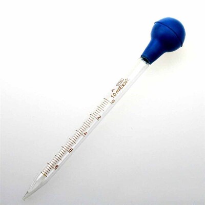 1pcs Pipette BBQ 10ml Rubber Head Glass Dropper Glass Pipett