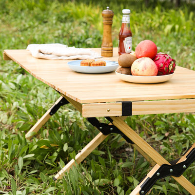 户外用品折叠桌椅子露营装备实木可携式野P营野餐自驾游蛋卷桌
