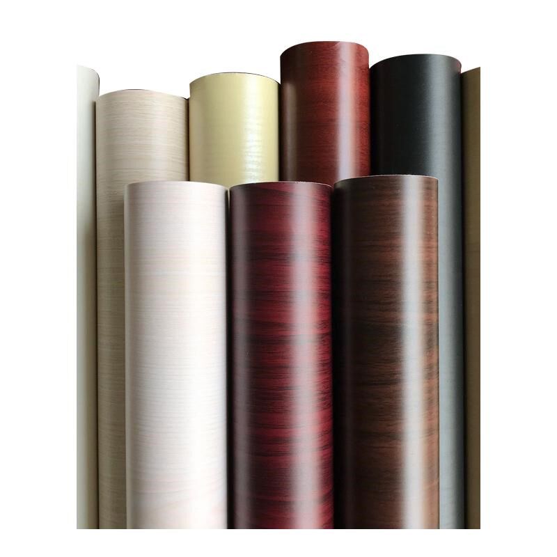 加厚自粘墙纸家具翻新贴纸装饰波音软片防水厨房橱柜衣柜白木纹贴