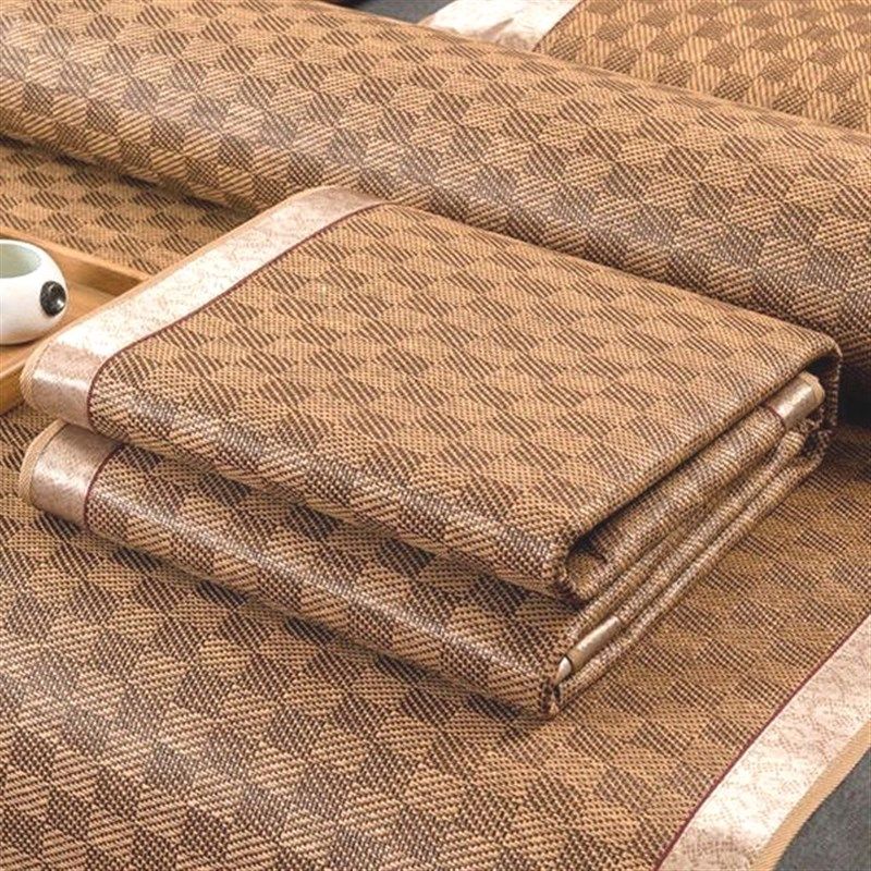 2025大尺寸凉席藤席1.8米冰丝席子清凉可折叠1.5三件套席子1.2喜,床上用品,藤席,淘宝优惠券,粉丝福利购,淘宝优惠卷